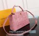 AAA Class Replica L---V New Classic Fashional  Crocodile pattern Pink Taurilon Leather Bag (4)_th.jpg